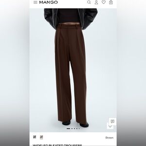 MANGO Wide Leg Pleated Trousers - 8 NWT